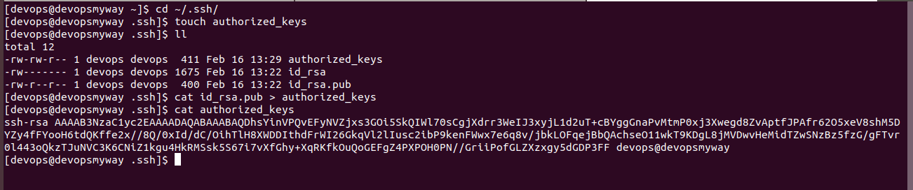 Passwordless SSH login using public key and private key