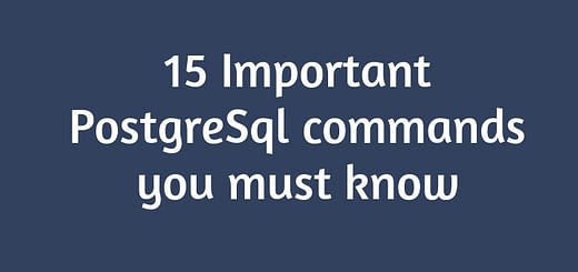PostgreSql commands