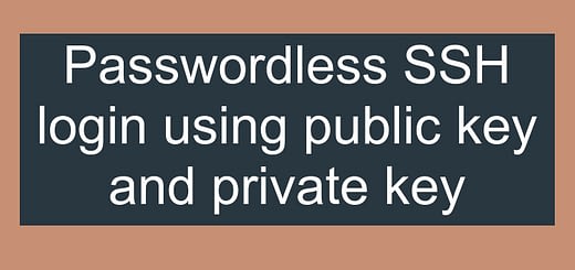 Passwordless SSH login using public key and private key