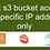 Limit s3 bucket access for specific IP address only