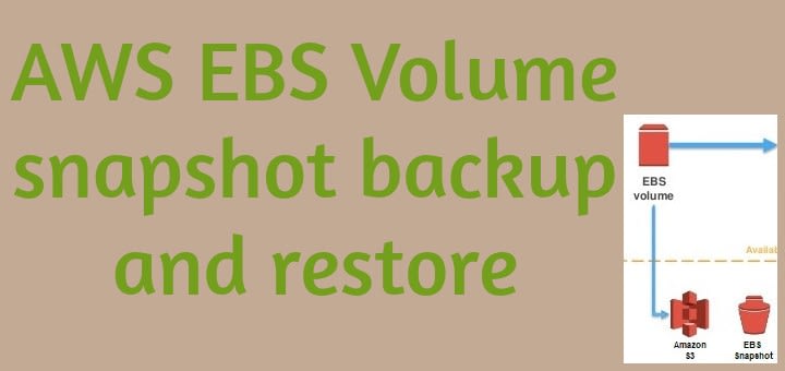 AWS EBS Volume snapshot